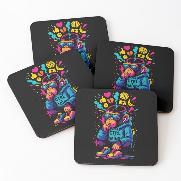 Item preview, Monkey Thinker – Digital Mind Control and Social Feels designed and sold by VIBE CRAFT STUDIO.