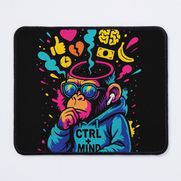 Item preview, Monkey Thinker – Digital Mind Control and Social Feels designed and sold by VIBE CRAFT STUDIO.