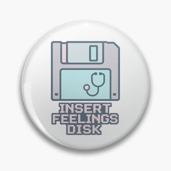 Item preview, Insert Feelings Disk Sticker – Retro Tech Aesthetic Vaporwave Design designed and sold by HAFIZ-DP.