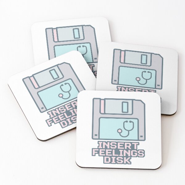 Item preview, Insert Feelings Disk Sticker – Retro Tech Aesthetic Vaporwave Design designed and sold by HAFIZ-DP.