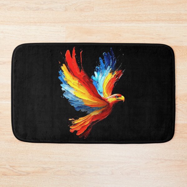 Item preview, Fiery Phoenix Rising with Vibrant Brushstroke Wings designed and sold by Taans-Creation.