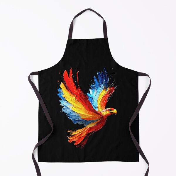 Item preview, Fiery Phoenix Rising with Vibrant Brushstroke Wings designed and sold by Taans-Creation.