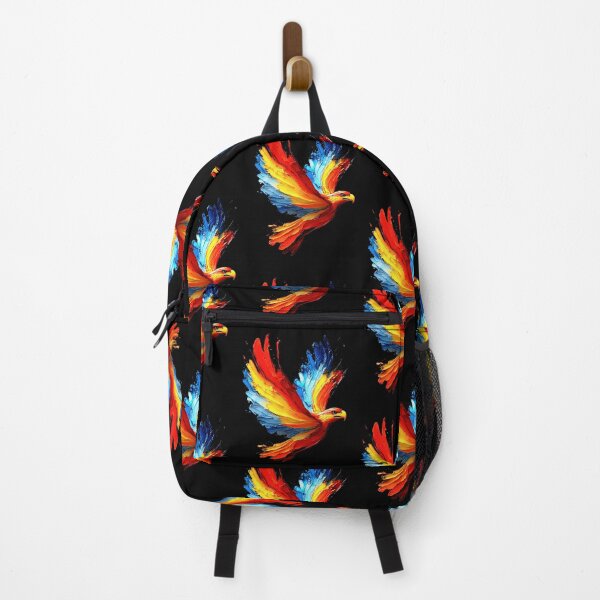 Item preview, Fiery Phoenix Rising with Vibrant Brushstroke Wings designed and sold by Taans-Creation.