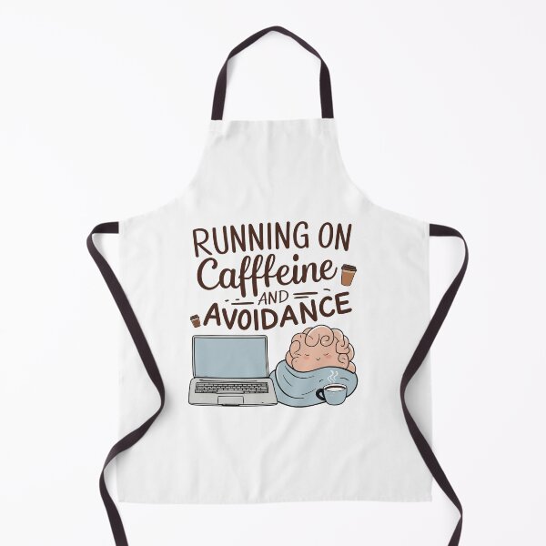 Item preview, Running on Caffeine and Avoidance – Funny Minimalist Coffee Quote Design designed and sold by HAFIZ-DP.