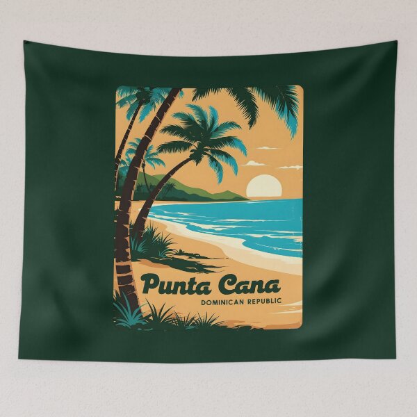 Item preview, A Vintage Travel Illustration of Punta Cana - Dominican Republic designed and sold by GoodOldVintage.