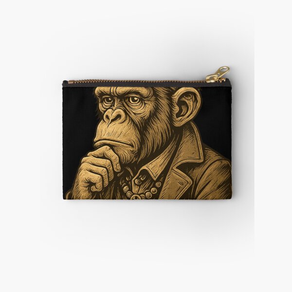 Item preview, Monkey Thinker – Steampunk Genius with Gears of Thought designed and sold by VIBE CRAFT STUDIO.