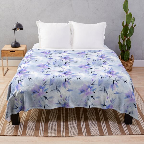 Item preview, Twilight Wings – Hummingbirds and Indigo Florals designed and sold by Moisky Patterns.