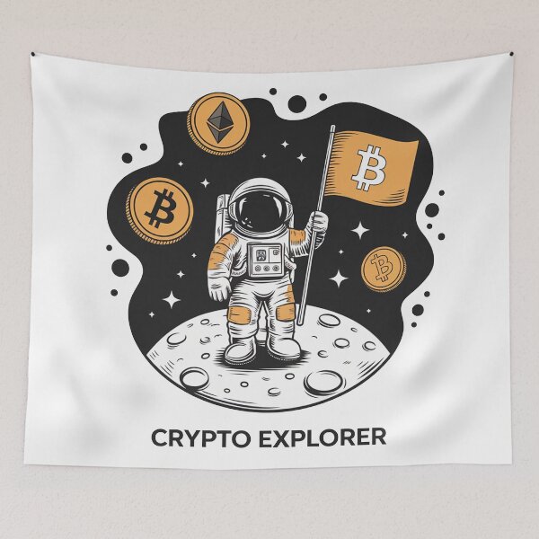 Item preview, Crypto explorer, bitcoin crypto space designed and sold by NoetherSym.