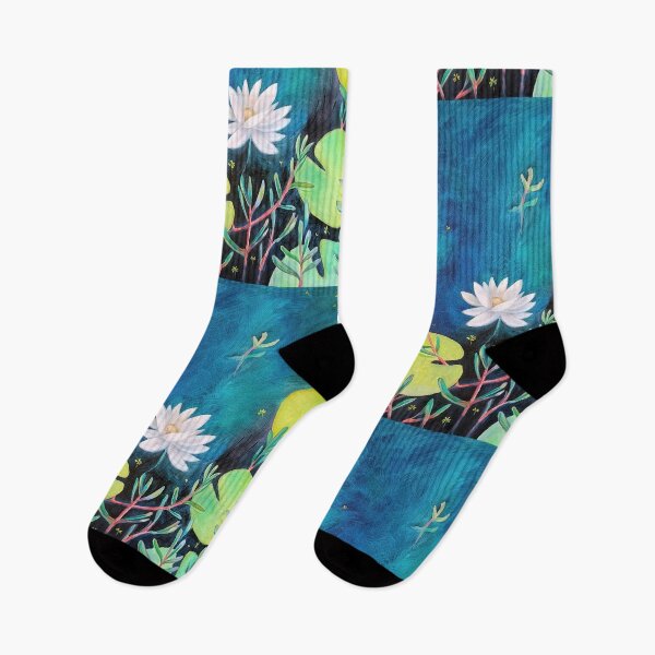 Item preview, beautiful water lily painting designed and sold by HandmadeMood.