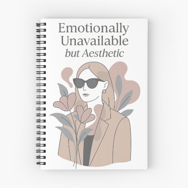 Item preview, Emotionally Unavailable but Aesthetic – Minimalist Sarcastic Design for Introverts designed and sold by HAFIZ-DP.