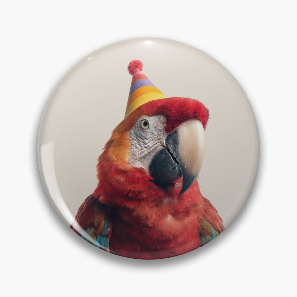 Item preview, Cute Macaw with Party Hat Birthday Celebration designed and sold by LazyOwlStore.