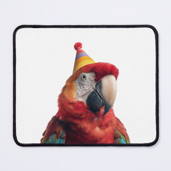 Item preview, Cute Macaw with Party Hat Birthday Celebration designed and sold by LazyOwlStore.