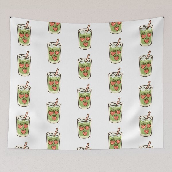 Item preview, Strawberry Matcha Trending Drink Food Kawaii Green Japan Fruit designed and sold by SamiraArts.