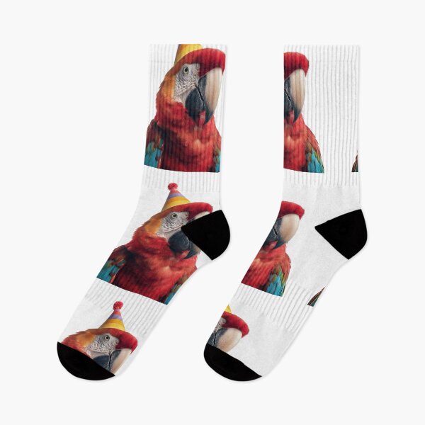 Item preview, Cute Macaw with Party Hat Birthday Celebration designed and sold by LazyOwlStore.