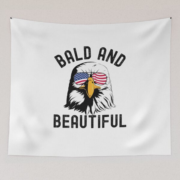 Item preview, Bald and Beautiful Funny Fourth of July bald eagle humor designed and sold by snowry.