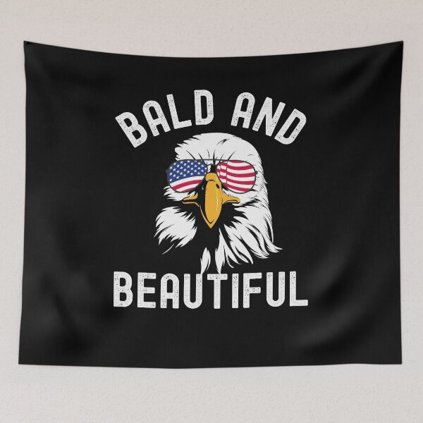 Item preview, Bald and Beautiful Funny Fourth of July bald eagle joke designed and sold by snowry.