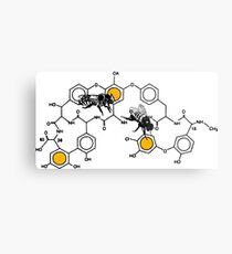 Bees making honey on macromolecular structure as a bee house Metal Print