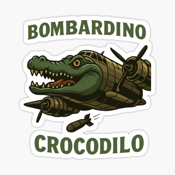 Item preview, Bombardino Crocodilo Italian Brainrot Meme designed and sold by LeonsCreativeShop.