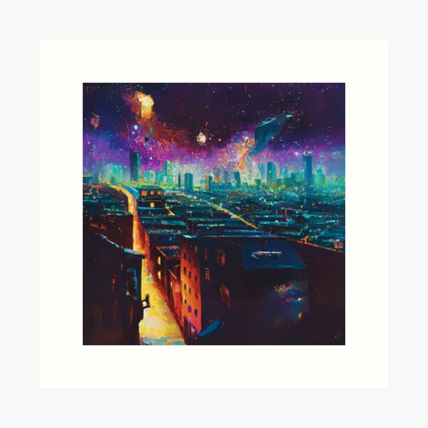 Item preview, The Starry Night of city view designed and sold by MerryCrown.