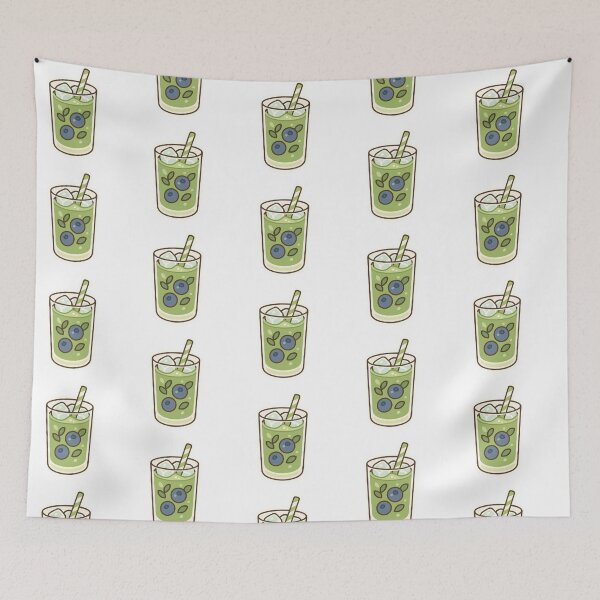 Item preview, Blueberry Matcha Trending Drink Food Kawaii Green Japan Fruit designed and sold by SamiraArts.
