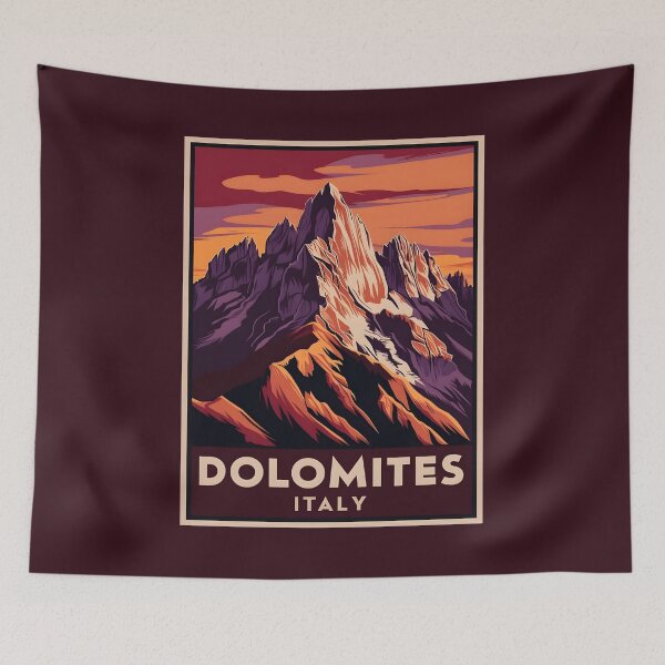 Item preview, A Vintage Travel Illustration of Dolomites - Italy  designed and sold by GoodOldVintage.