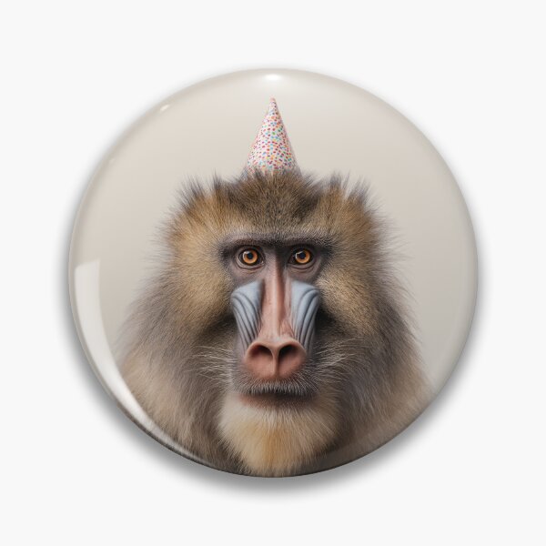 Item preview, Cute Mandrill with Party Hat Birthday Celebration designed and sold by LazyOwlStore.