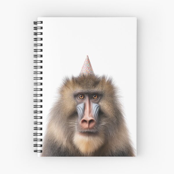 Item preview, Cute Mandrill with Party Hat Birthday Celebration designed and sold by LazyOwlStore.