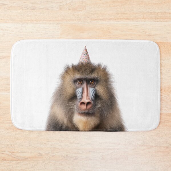 Item preview, Cute Mandrill with Party Hat Birthday Celebration designed and sold by LazyOwlStore.