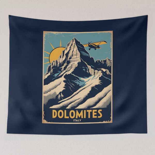 Item preview, A Vintage Travel Illustration of Dolomites - Italy  designed and sold by GoodOldVintage.