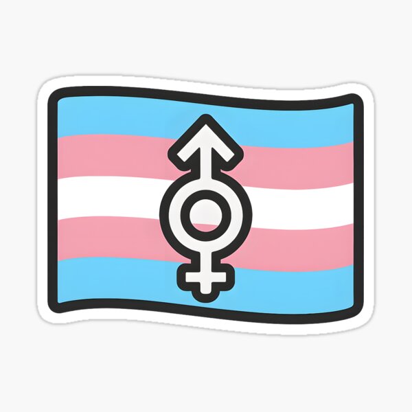 Vista previa del artículo con la obra «Símbolo del Orgullo Trans: Arte vibrante de la bandera transgénero», diseñado y vendido por Haus Of Sin.