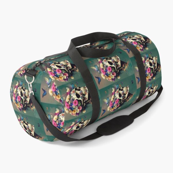 Item preview, Floral Female Day Of The Dead Skull With Butterflies And Colorful Flowers designed and sold by CarrollGene.