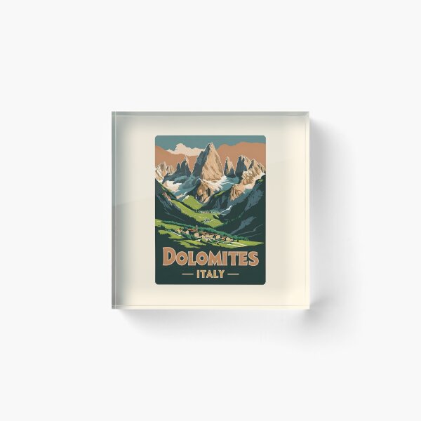 Item preview, A Vintage Travel Illustration of Dolomites - Italy  designed and sold by GoodOldVintage.