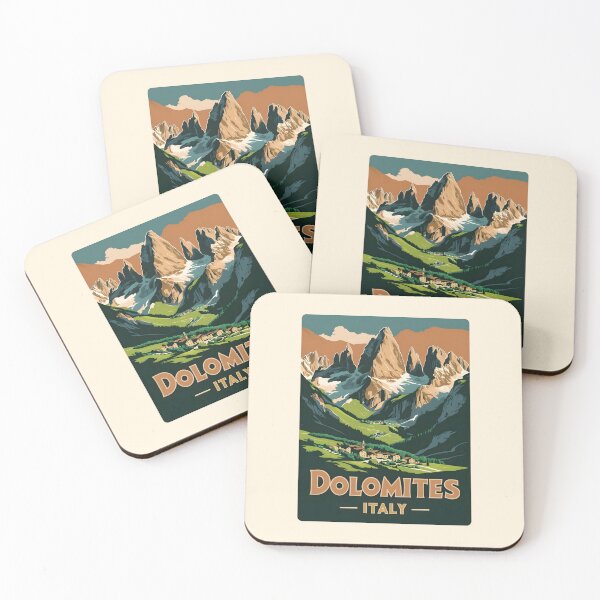 Item preview, A Vintage Travel Illustration of Dolomites - Italy  designed and sold by GoodOldVintage.