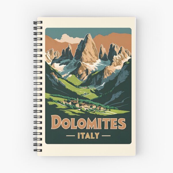 Item preview, A Vintage Travel Illustration of Dolomites - Italy  designed and sold by GoodOldVintage.