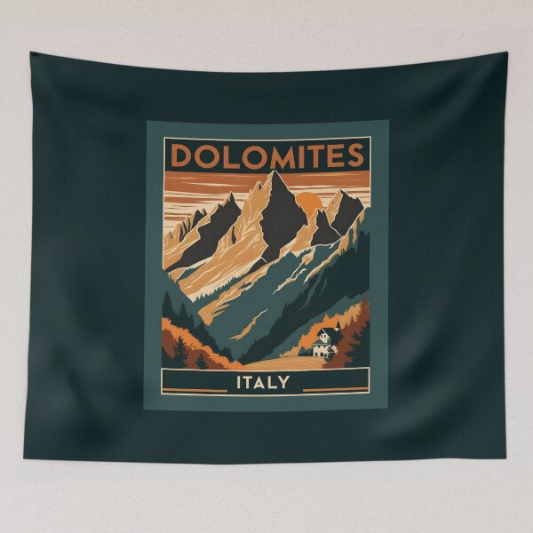 Item preview, A Vintage Travel Illustration of Dolomites - Italy  designed and sold by GoodOldVintage.