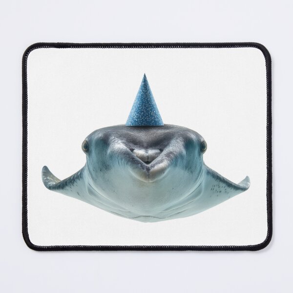 Item preview, Cute Manta Ray with Party Hat Birthday Celebration designed and sold by LazyOwlStore.