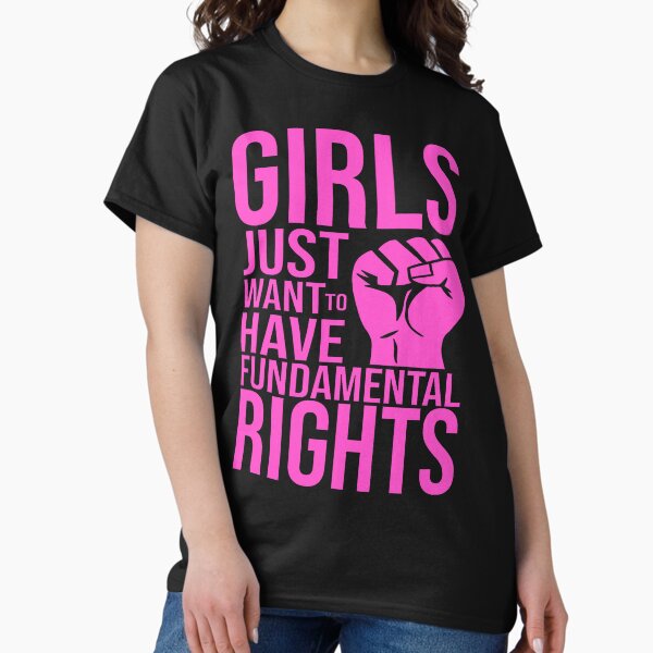 Item preview, Girls Just Want To Have Fundamental Rights - Feminist Girls Women Rights Gender Equality designed and sold by kawaiivsglitch.