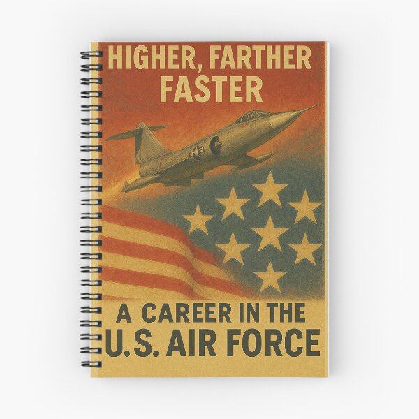 Item preview, Higher Farther Faster. Vintage USAF Poster designed and sold by Airpower Art.