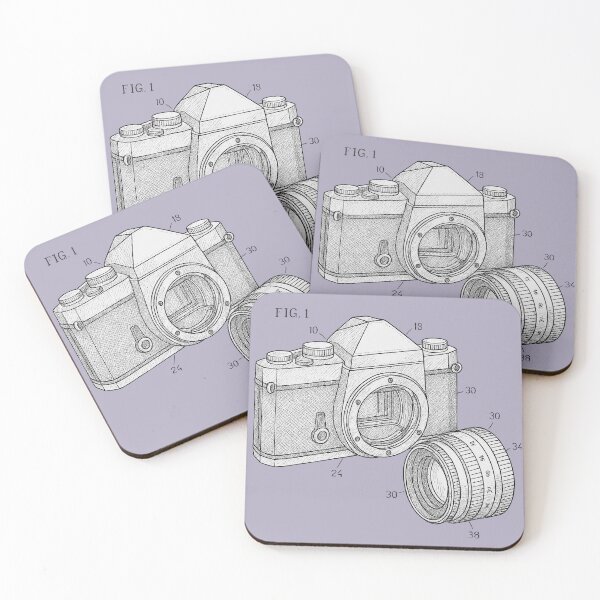 Item preview, Imaginary Analog SLR Patent Drawing B&W designed and sold by Analog-attire.