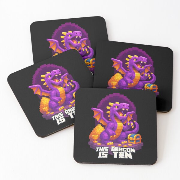 Item preview, This Dragon is Ten Purple Pixel Art Birthday Design for Kids	 designed and sold by Victor Shadehorn.