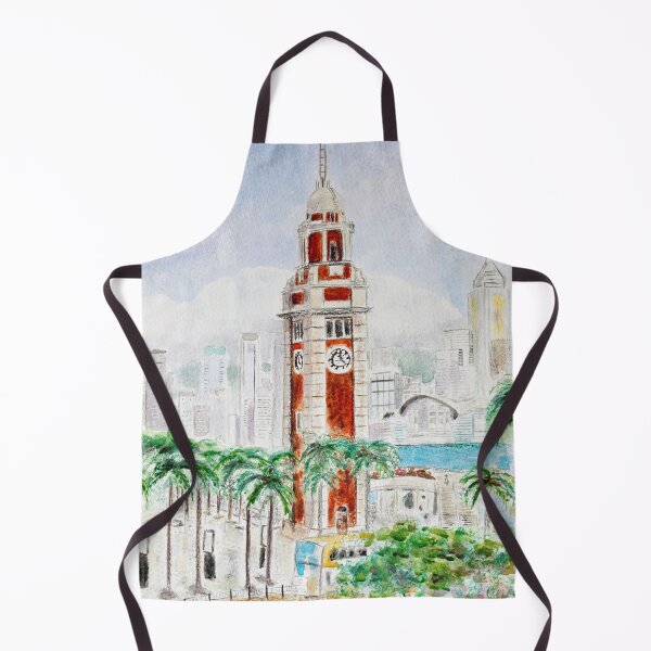 Item preview, Clock tower in Tsim Sha Shui Hong Kong designed and sold by SelenePaintings .