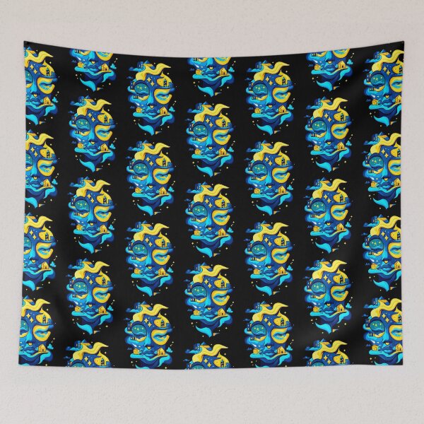 Item preview, Dreamscape Face with Stars and Houses designed and sold by Taans-Creation.