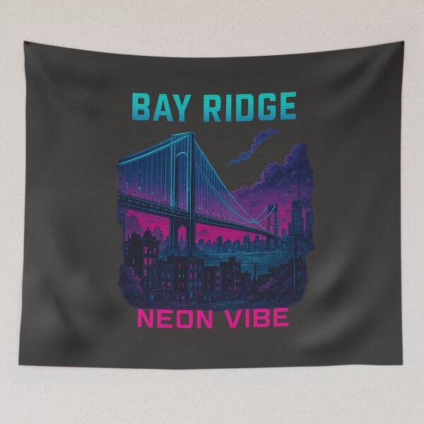 Item preview, Bay Ridge Neon Vibe Cyberpunk T-Shirt designed and sold by Thaivi Design.