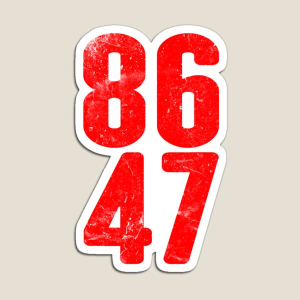 Vista previa del artículo con la obra «8647 Anti Trump», diseñado y vendido por kawaiivsglitch.