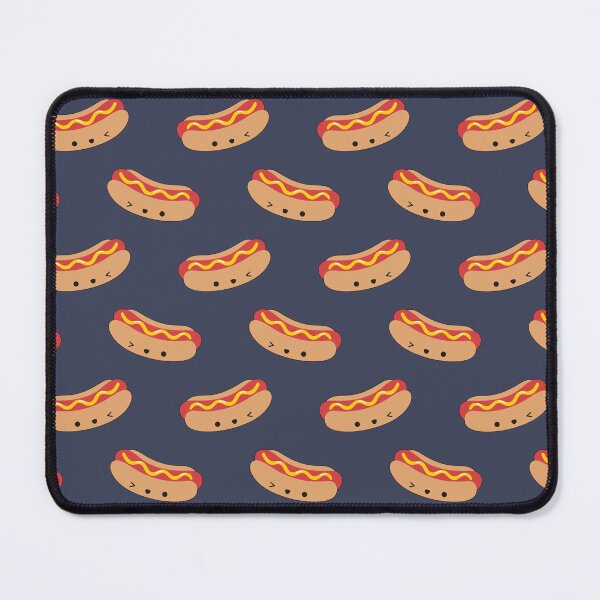 Item preview, kawaii happy hot dogs (navy) designed and sold by Becca Alessi.