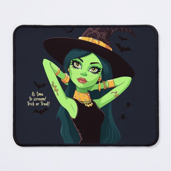 Item preview, Its time to scream! Trick or treat! Halloween witch cool cute design designed and sold by Vintage Designs +.