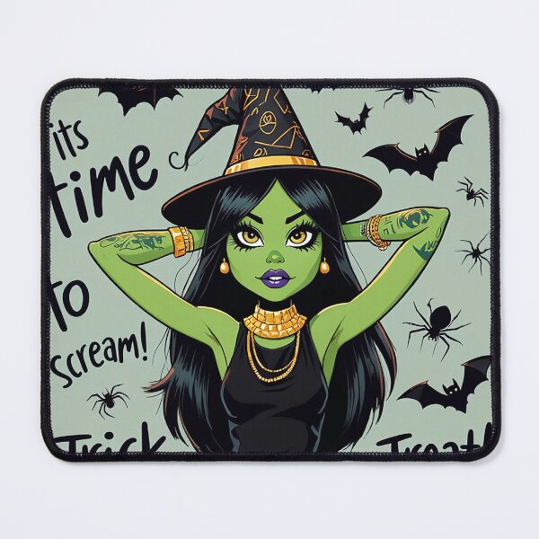 Item preview,  Its time to scream! Trick or treat! Halloween witch cool cute design designed and sold by Vintage Designs +.