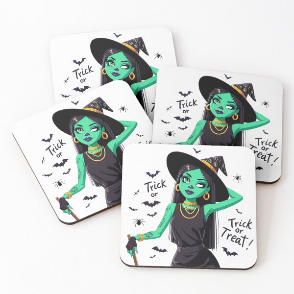 Item preview,  Trick or treat! Halloween witch cool cute design designed and sold by Vintage Designs +.