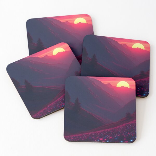 Item preview, Sunset AI Artwork | Futuristic Landscape  designed and sold by typoinspired.