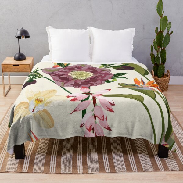 Item preview, Seamless floral pattern with Helleborus, lilies and strelitzia flowers on yellow background. designed and sold by MatyKotiv.